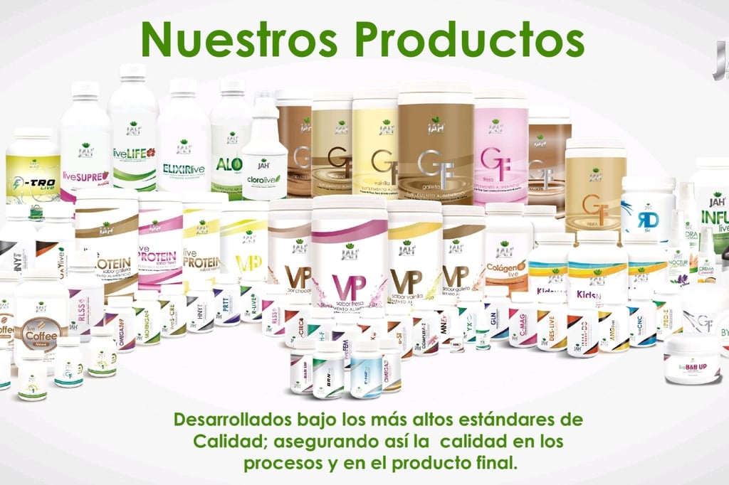 Gama de productos herbolarios de la linea Live Nutrition