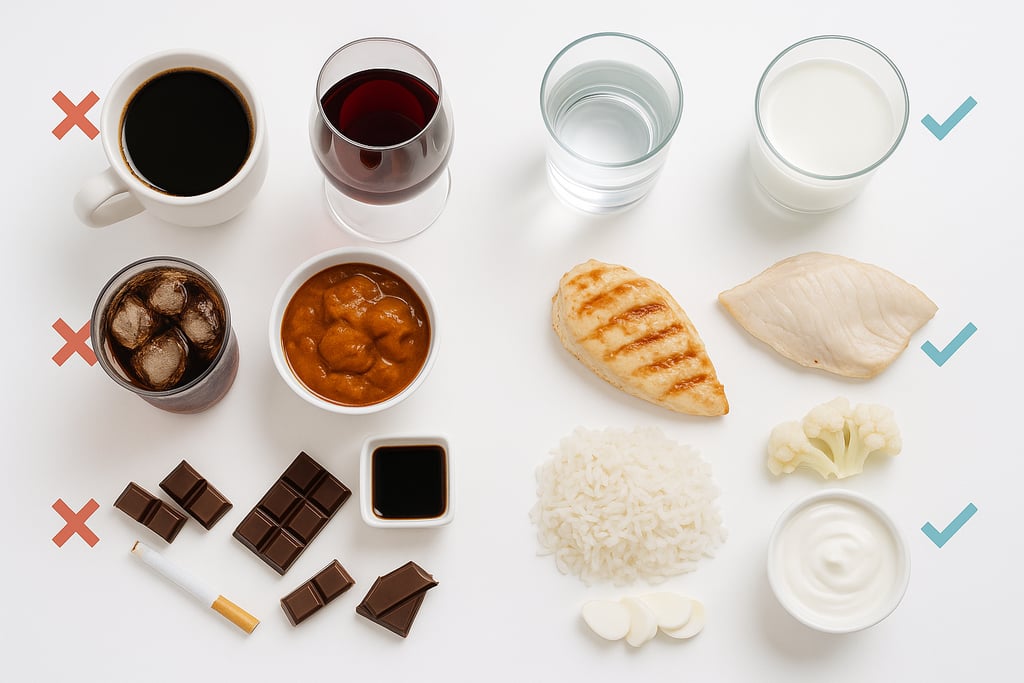 GloSmilz aftercare advice, what to healthily eat and drink