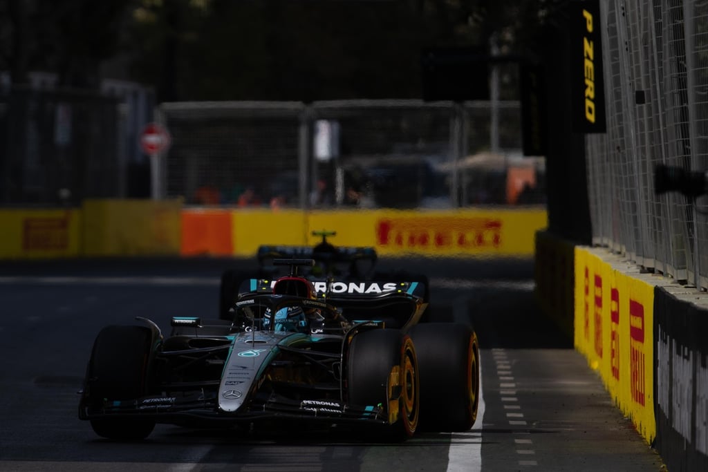 George'as Russellas Mercedes Baku Formulė-1