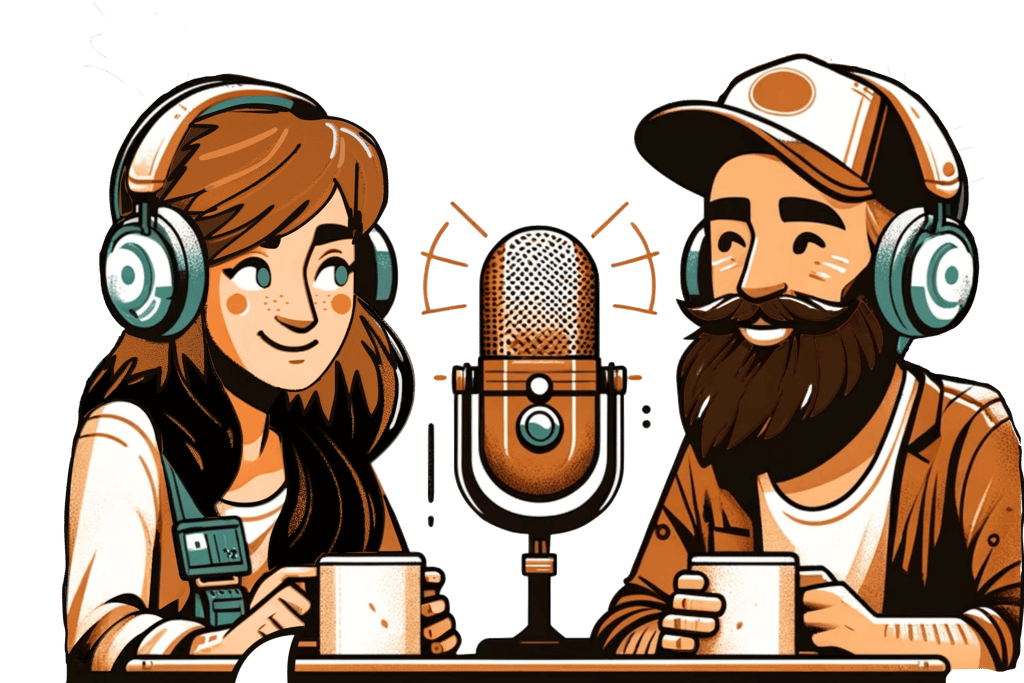 Blair and Amy, hosts of 'Honey We Need to Chat,' smiling together as they share relationship insights and communication tips