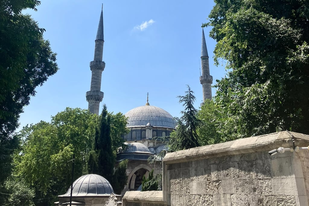 Outside view of Eyup Sultan Mosque in Istanbul