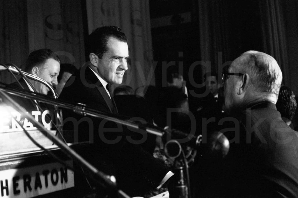 Richard M. Nixon at the Philadelphia Sheraton in 1964 by James Drake