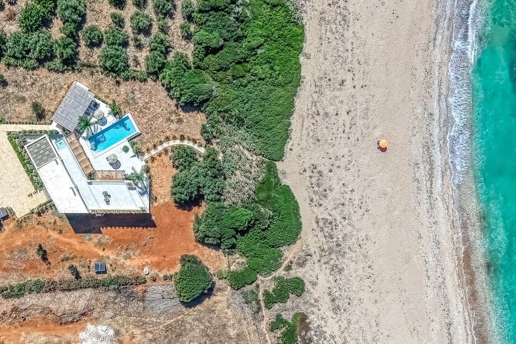 Aerial photoshoot of luxury villa in Kiparissia, Messinia