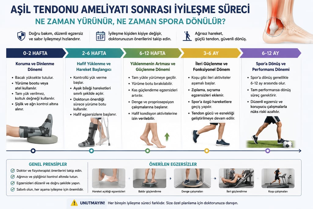 Aşil tendonu ameliyatı iyileşme süreci