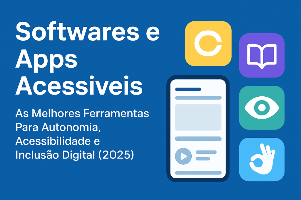 Capa "Softwares e apps acessiveis, as melhores ferramentas