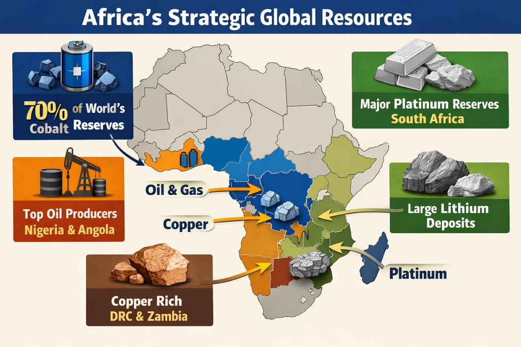 africa key strategic resources map