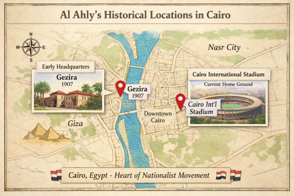 al ahly landmarks across cairo