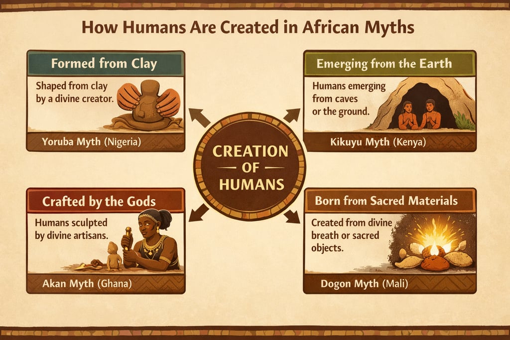 how humans are created in african myths