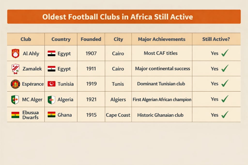oldest active football clubs in africa