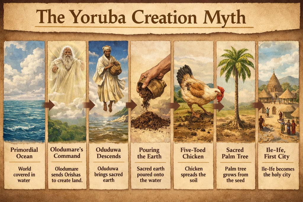 the yoruba creation story illustrated