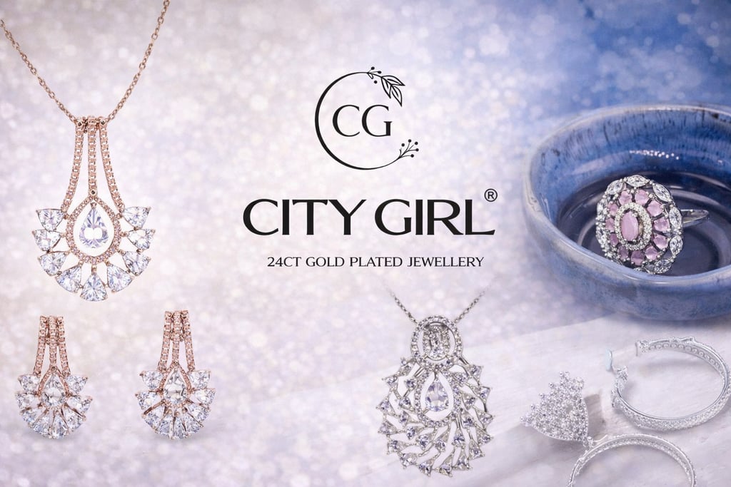 City Girl Jewellery Rhodium Plated Daily Wear