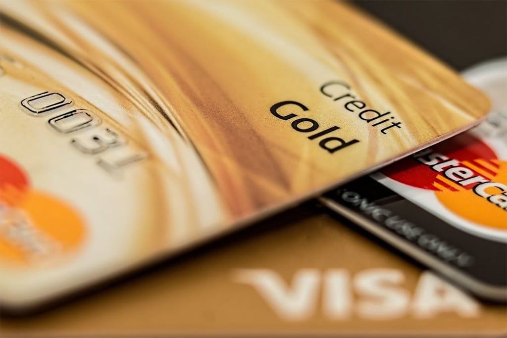 Credit cards close-up