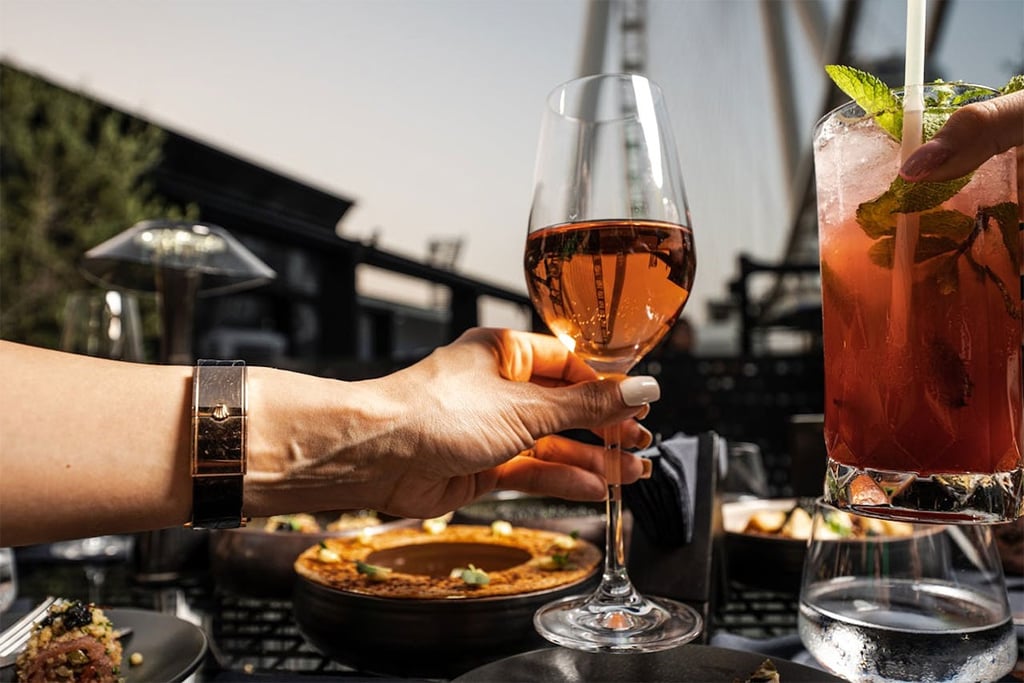 Drinks and bar snacks on holiday