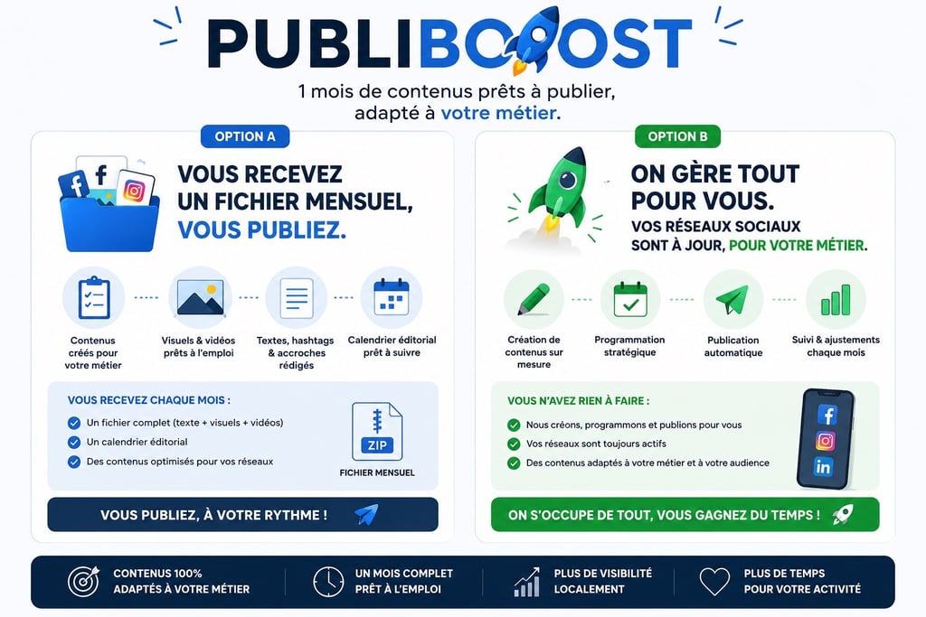 publiboost 2 options possibles vous gérez ou on gère pour vous