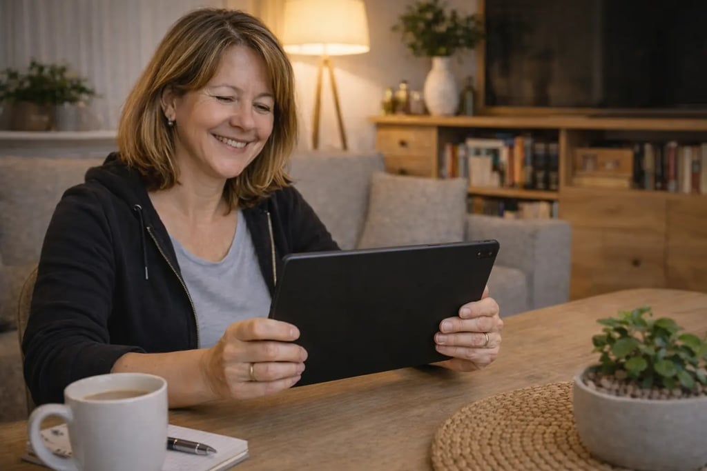 femme avec chat en appartement qui est heureuse de ne plus s'occuper de l'entretien de la litière