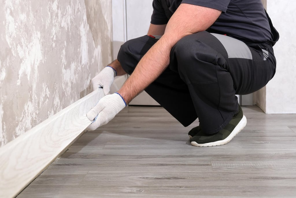 Beautiful finished interior showing flooring and baseboards.