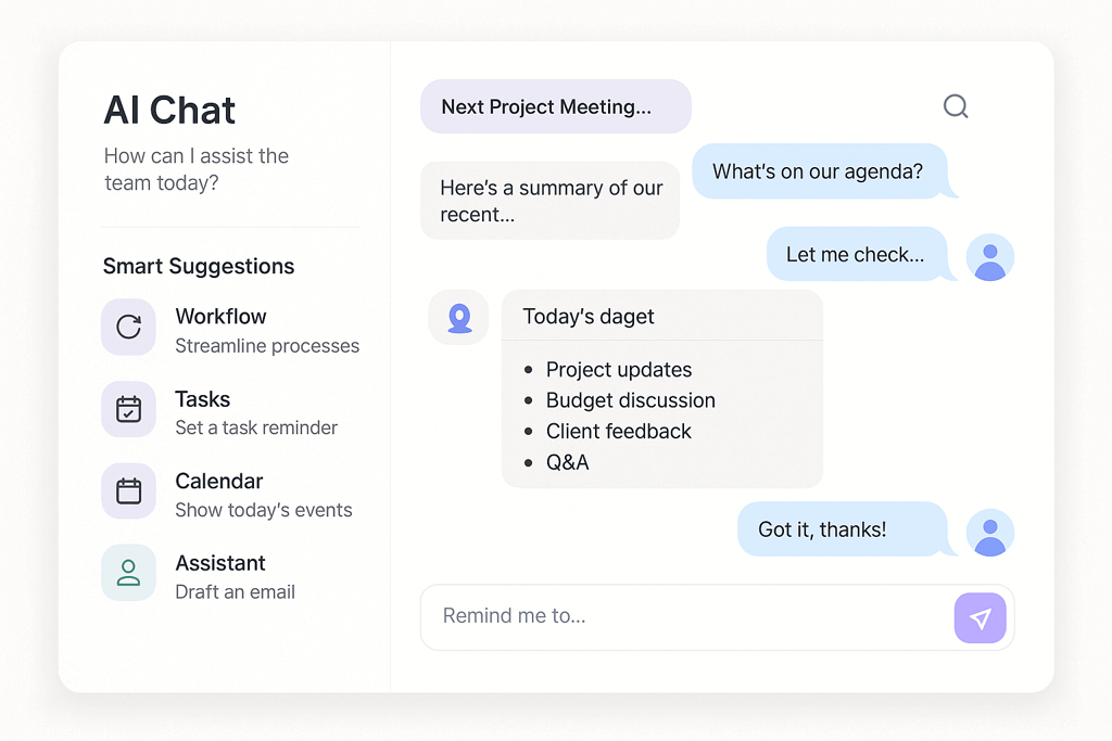 AI-powered productivity assistant providing smart workflow suggestions for teams