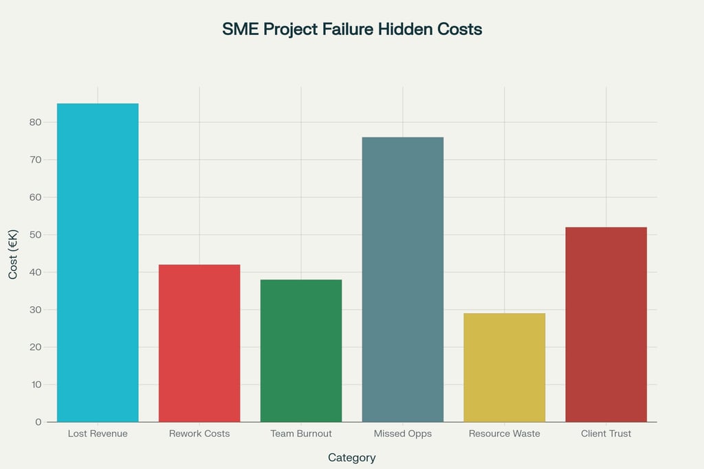 Hidden Annual Costs of Project Failures for SMEs: €322K Total Impact (Based on 2024 Academic Researc