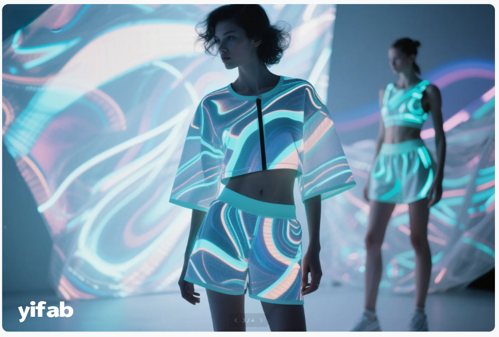 Interactive light-sensitive garment for summer