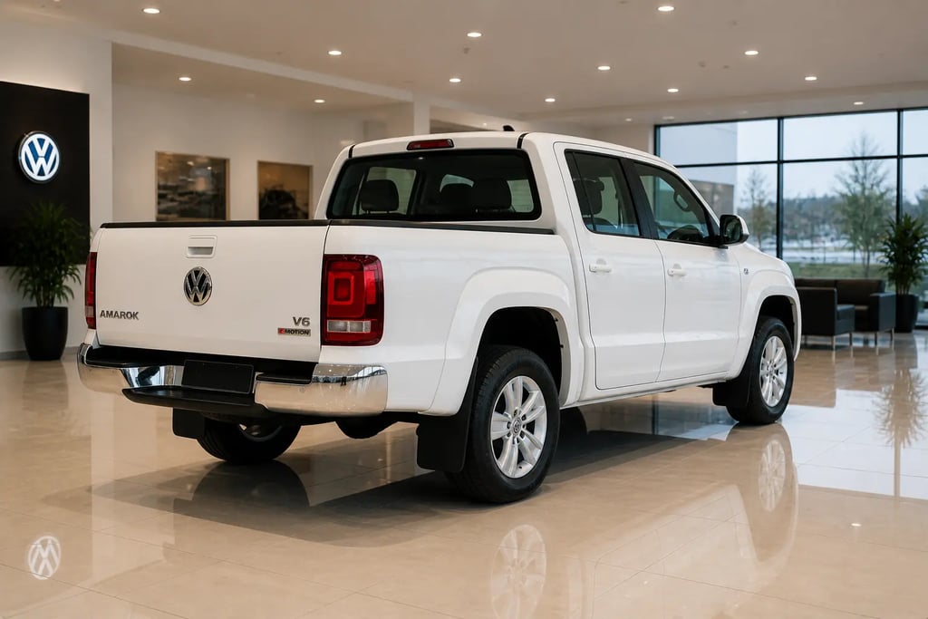 amarok v6 2018 traseira em showroom interno picape 245 cv preço de suv compacto