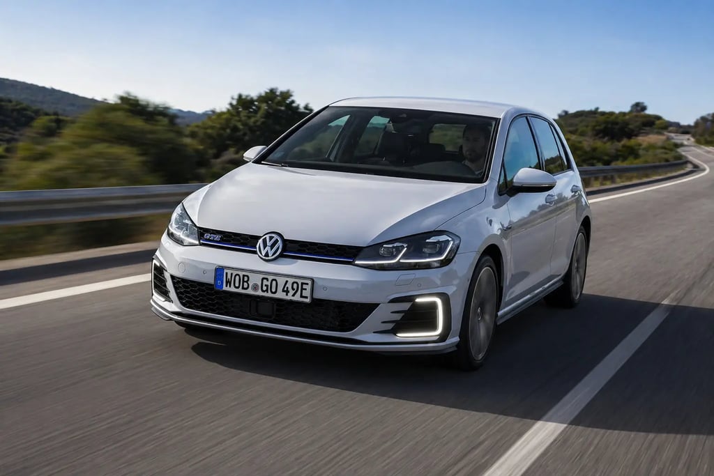Golf Mk9 inspirado no Golf Sapão rodando em rodovia moderna em movimento