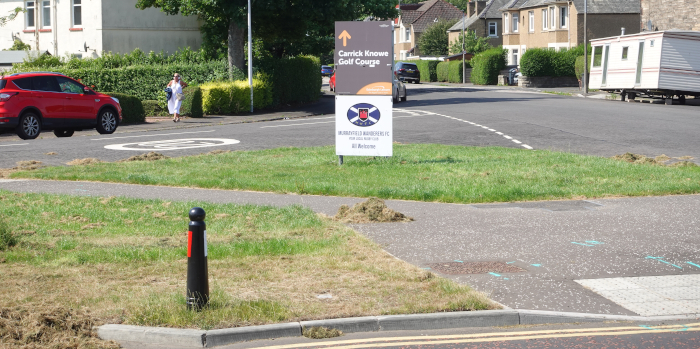 Island at junction of Glendevon Park and Balgreen Road July 2026