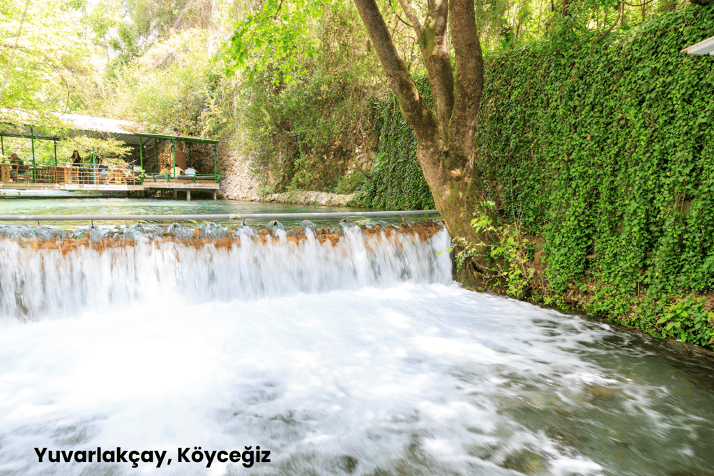 a waterfall in Yuvarlakçay, Köyceğiz, one of the best places to visit in Dalyan