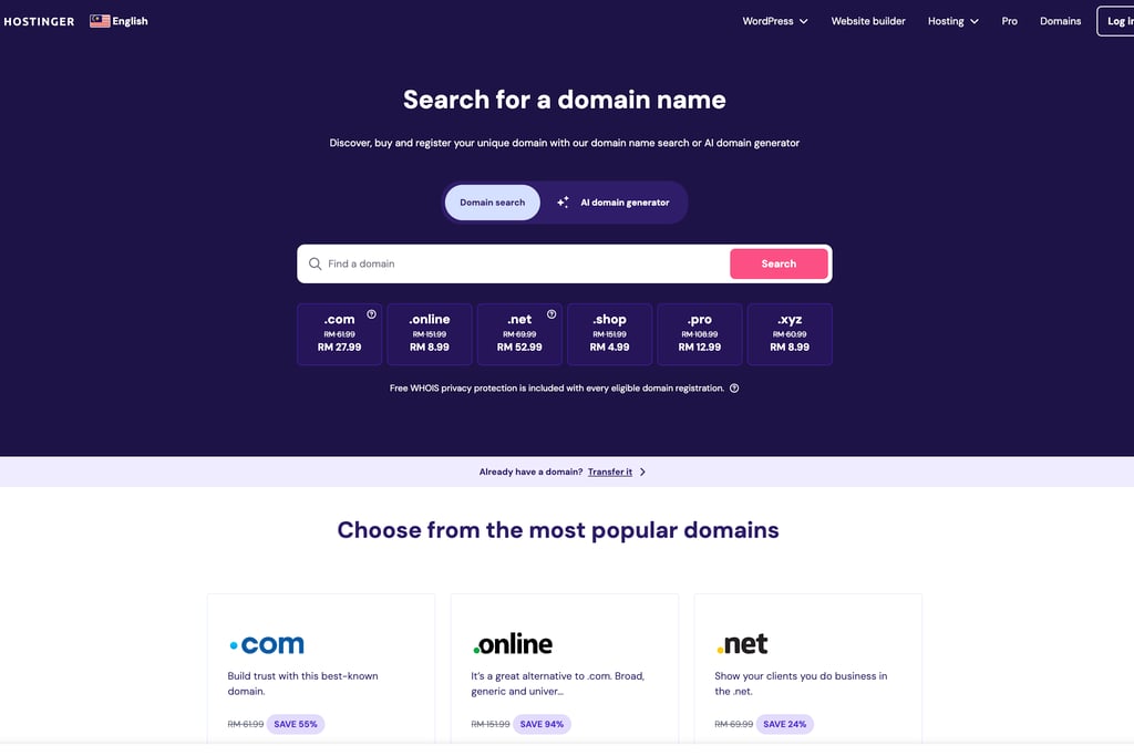 daftar nama domain