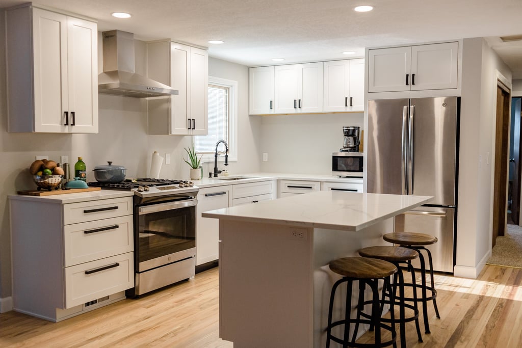kitchen with an island