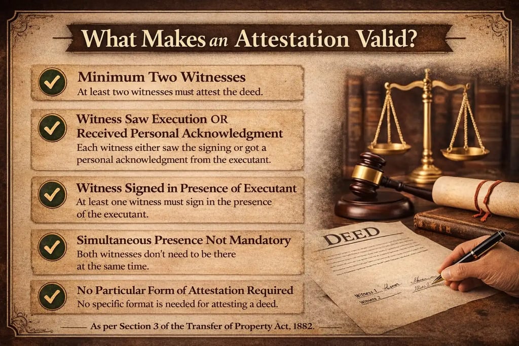 Key Highlights of the post - Attestation of a Deed