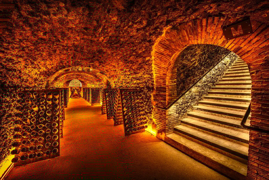 Cellars of Champagne in Epernay France