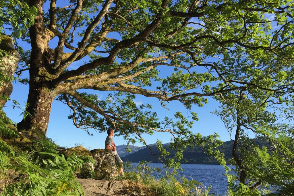 loch lomond view on a sunny day with me