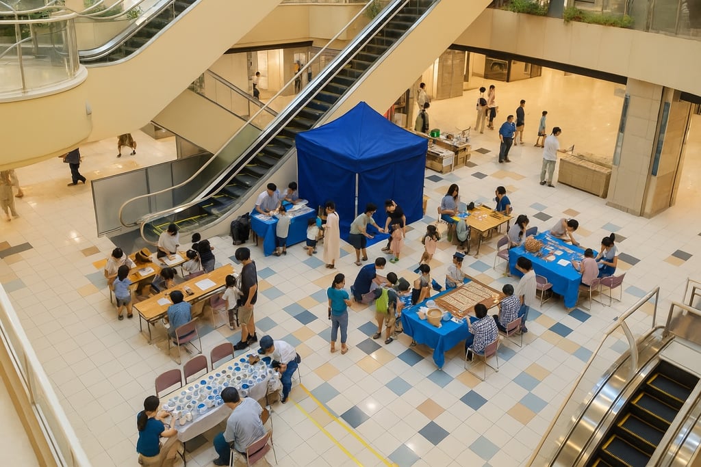 堺市にあるアリオ鳳というショッピングモールで、ゴミ減量や資源再利用のために企業が集まって工作やゲームなどをするイベントの画像。