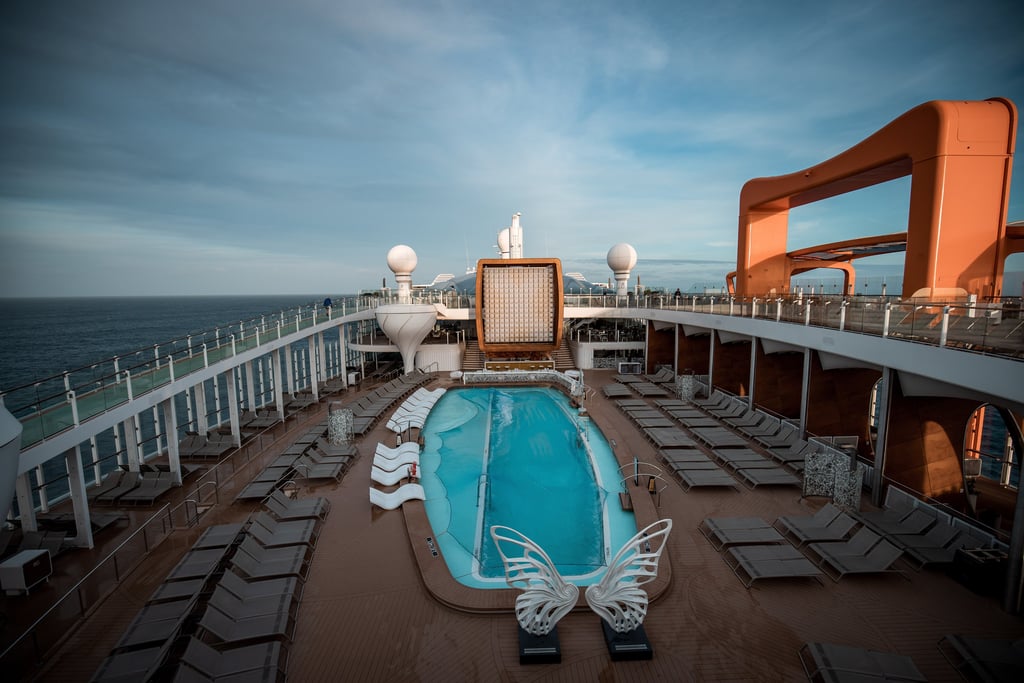 The pool deck onboard Celebrity Edge