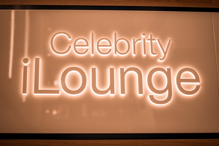 Celebrity iLounge signage on Celebrity Edge