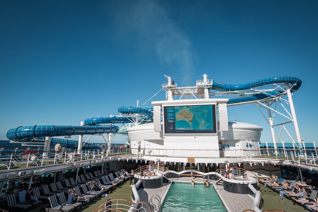 The pool deck on Pacific Adventure (Carnival Adventure)