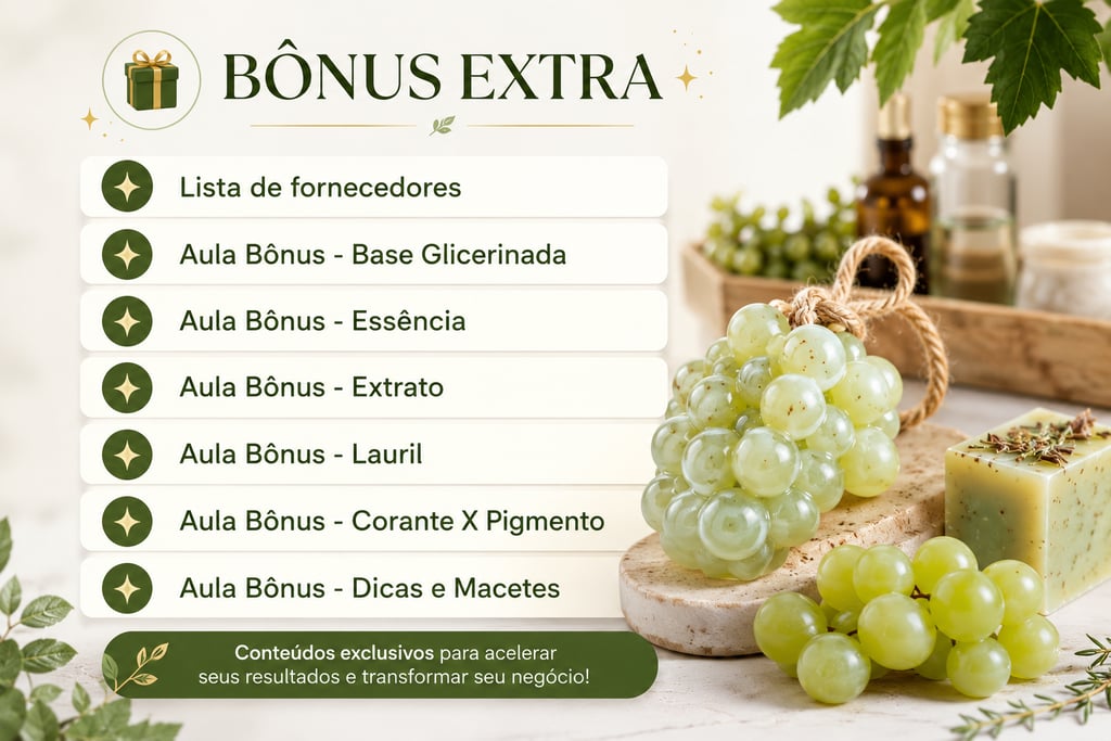 curso sabonete artesanal cacho de uva