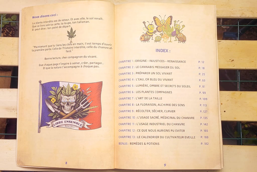 Racines du possible - a book opened to show a page of a book