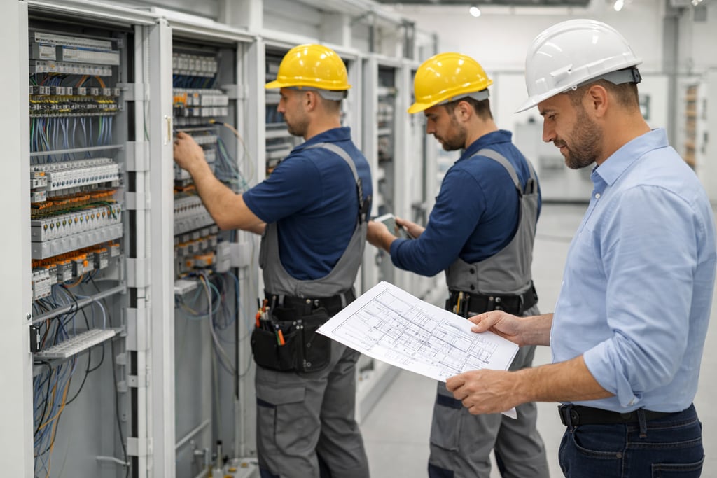 Elektriker installieren Schaltschrank in NRW – Beispiel für erfolgreiches Recruiting durch TopNotch 