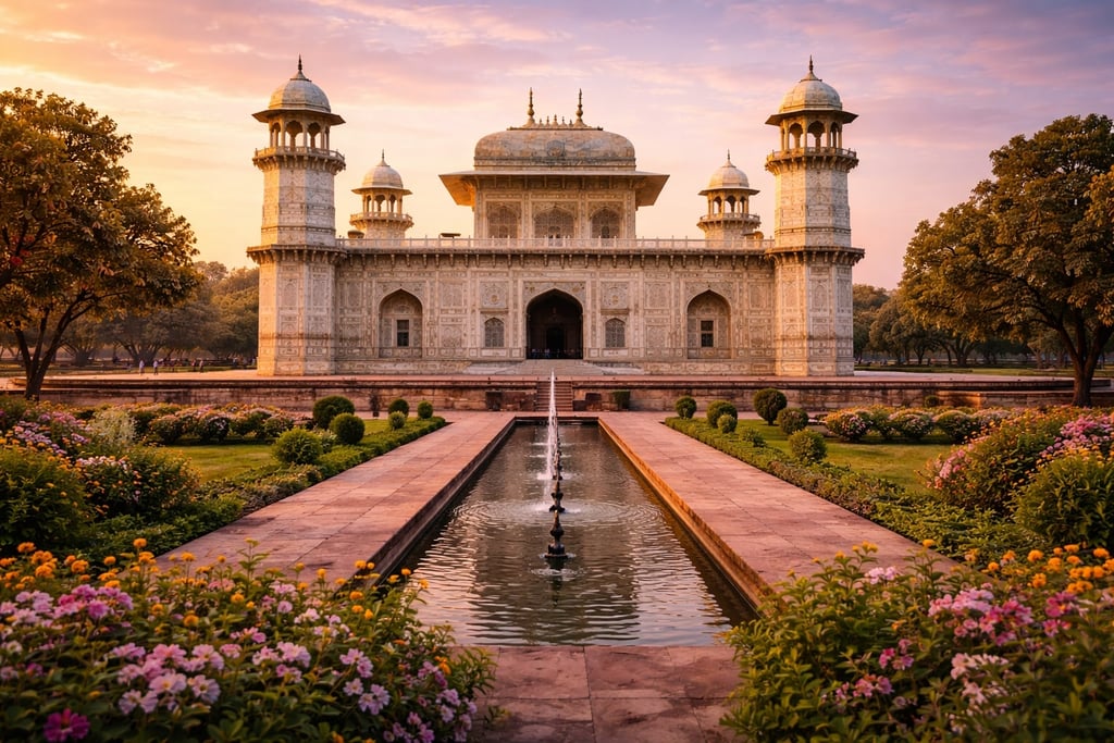 Golden hour at Itimad-ud-Daulah, Agra