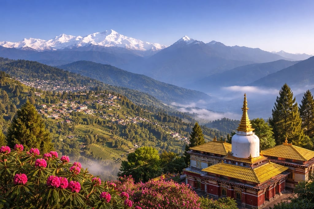 Kalimpong with Kanchenjunga in view