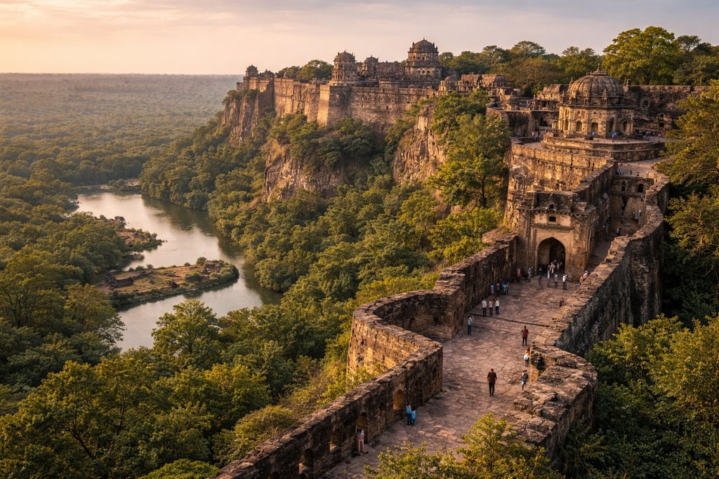 Ranthambore Fort at golden hour
