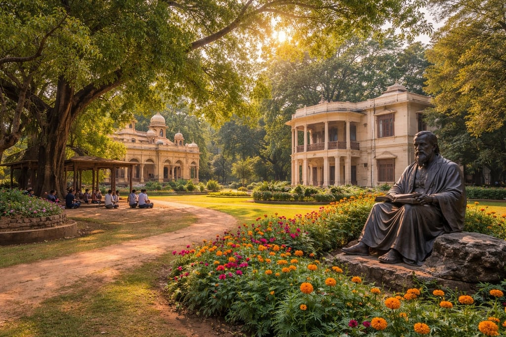 Shanti Niketan's serene afternoon glow