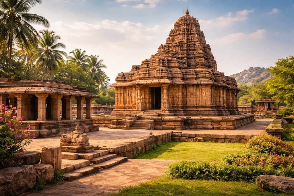 Sunset at Mallikarjuna Temple, Pattadakal Karnataka