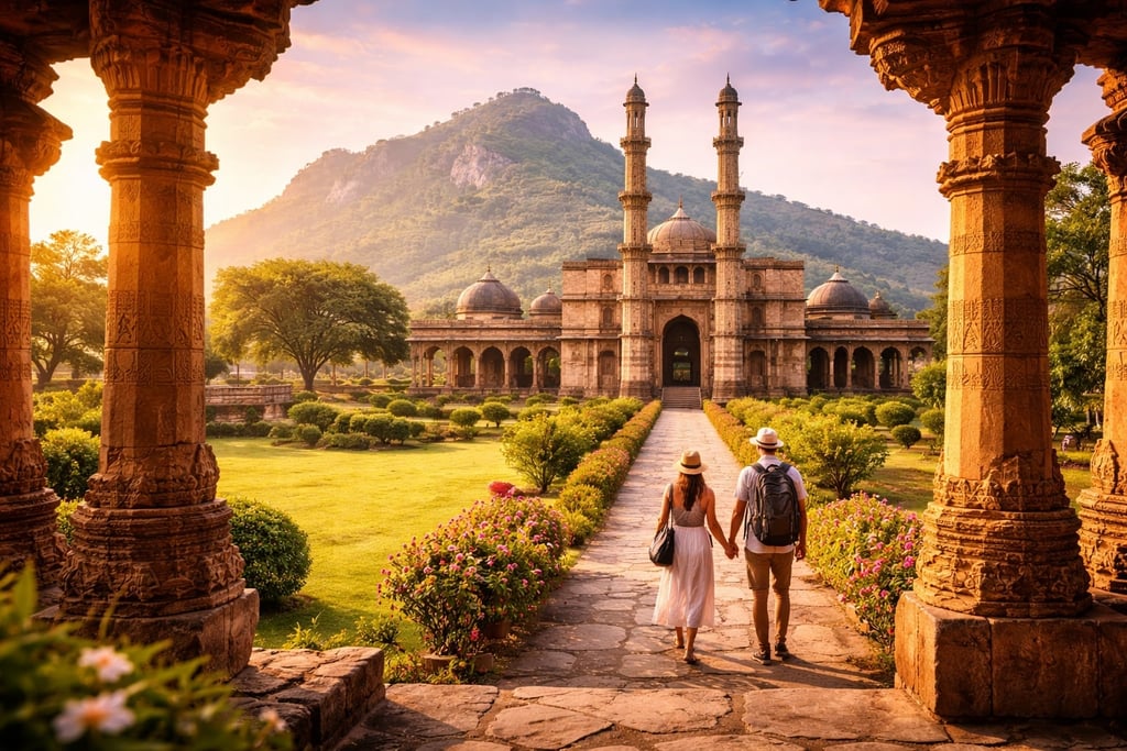 Sunset stroll at Champaner-Pavagadh Park