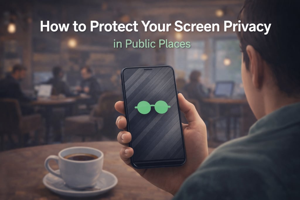 a person holding a phone with the words how to protect your screen from the screen