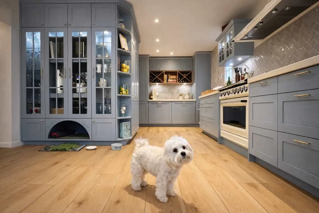 Cuisine sur mesure réalisée par Baïa Home à Cabourg