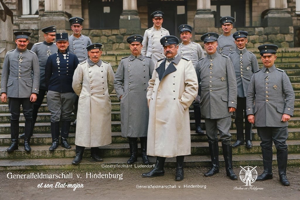 Le Maréchal von Hindenburg et son Etat-major