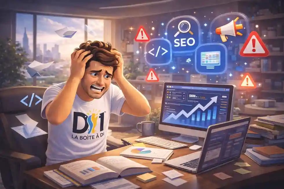 Illustration 3D de Dam dépassé par les erreurs fréquentes dans le choix d’une formation de reconversion