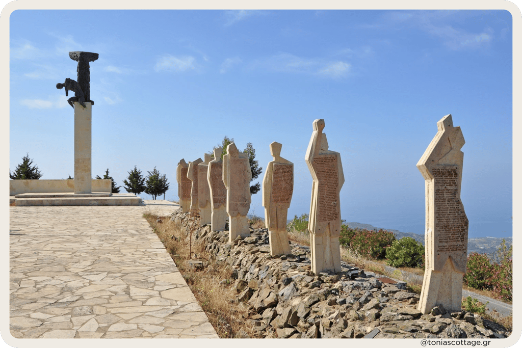 Massacre memorial at the Museum of the Viannos Massacres, Crete